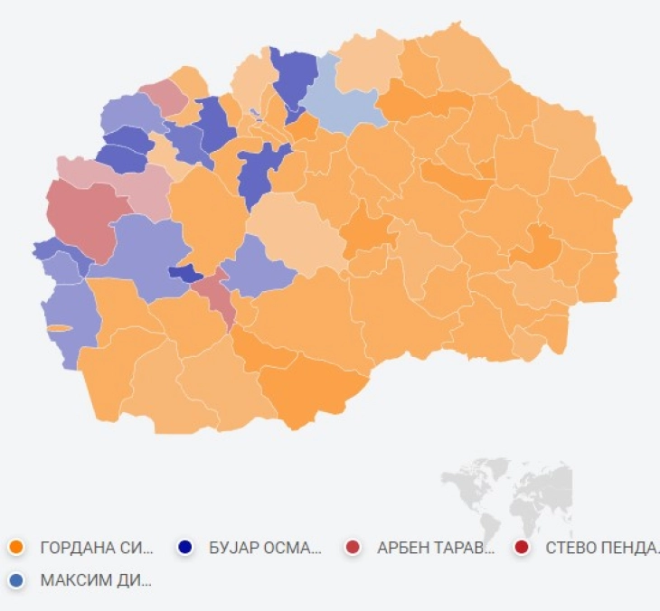 Presidencialet  Osmani i shkakton debakëll Taravarit  e fiton në 15 komuna